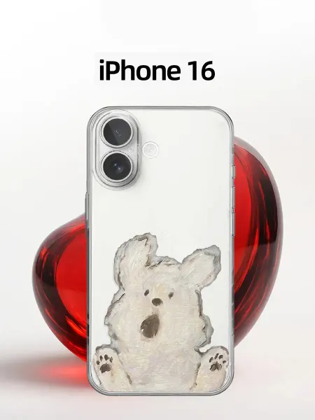 Чехол на iphone 16 с масляным кроликом