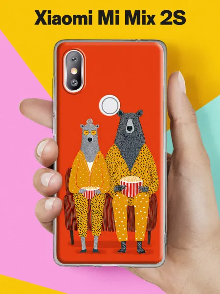 Xiaomi Чехол на Mi Mix 2S с принтом Два мишки в кинотеатре