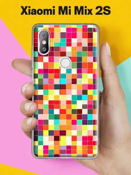 Xiaomi Чехол на Mi Mix 2S с принтом Яркая мозаика квадратов