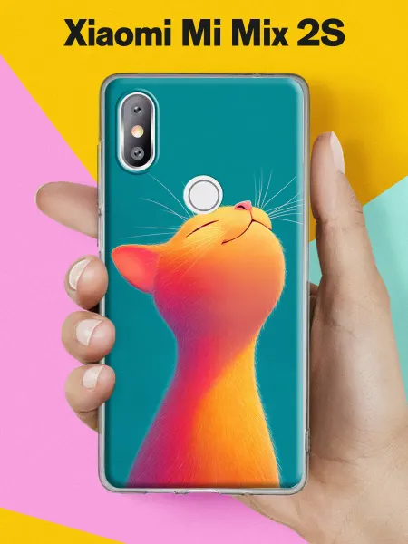 Xiaomi Чехол на Mi Mix 2S с принтом Мечтательный котик