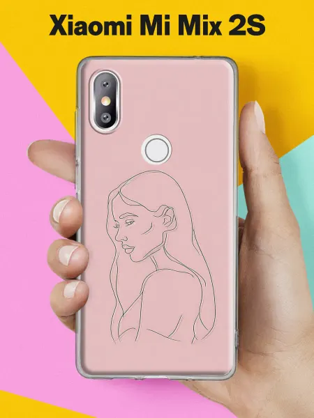Xiaomi Чехол на Mi Mix 2S с принтом Женский портрет линией