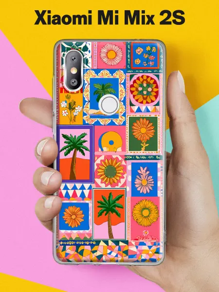 Xiaomi Чехол на Mi Mix 2S с принтом Тропическая мозаика