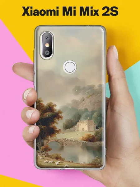 Xiaomi Чехол на Mi Mix 2S с принтом Усадьба в тумане