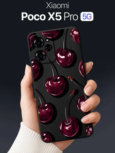 SCDesign Чехол на Xiaomi Poco X5 Pro 5G с вишнями