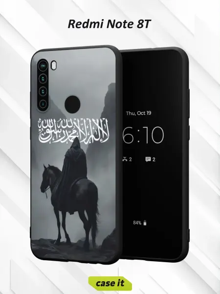 Case it Чехол на Redmi Note 8Tс принтом чёрный всадник