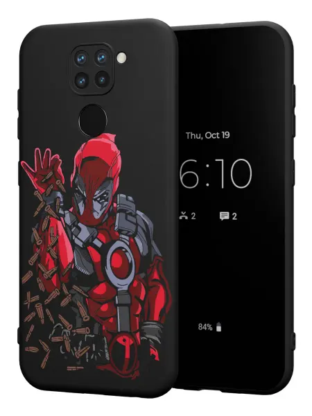 PBl store Чехол на Xiaomi Redmi Note 9 с принтом Дэдпул