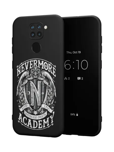 QuestCase Чехол на Xiaomi Redmi Note 9 с принтом Венсдей Аддамс