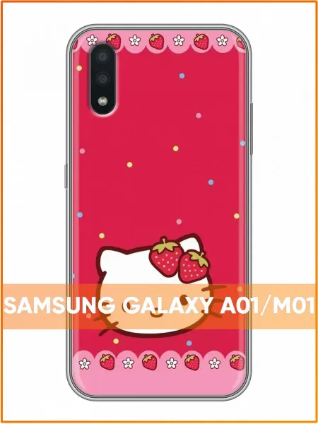 Case Face Чехол на Samsung Galaxy A01 с принтом Хеллоу Китти