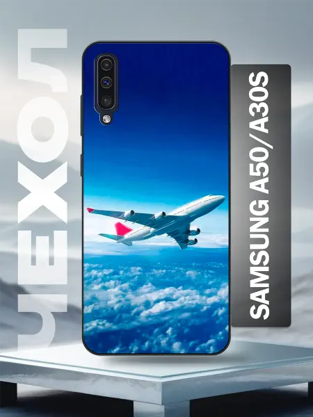 Caseworld Чехол на Samsung A50 самолет в небе