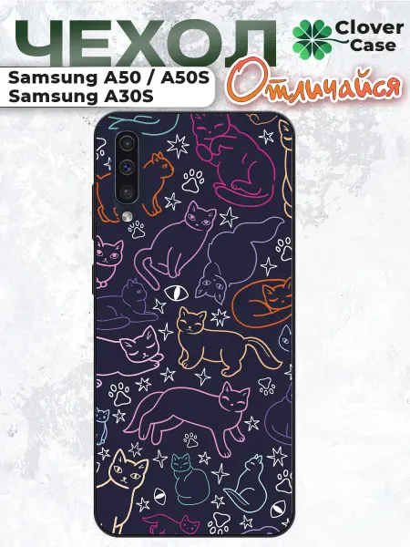CloverCase Чехол на Samsung A50 с принтом