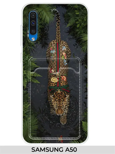 NOOTO Чехол с карманом на Samsung A50 (для Самсунг А50) Гуччи