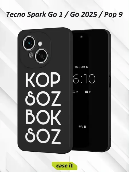 Case it Чехол на Tecno Spark Go 1 Go 2025 Pop 9 Kop soz bok soz