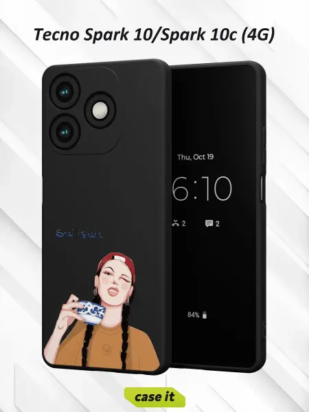 Case it Чехол на Tecno Spark 10 Spark 10c 4Gс принтом Kazakh Girls