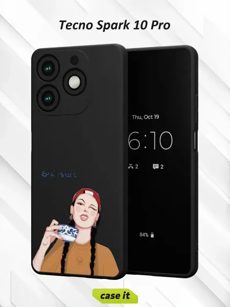 Case it Чехол на Tecno Spark 10 Proс принтом Kazakh Girls