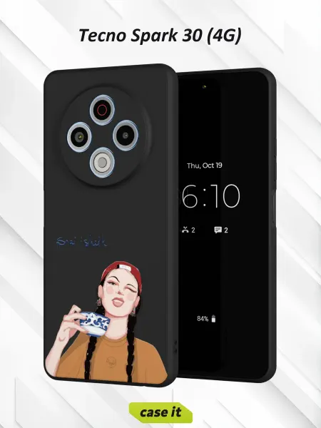 Case it Чехол на Tecno Spark 30 4Gс принтом Kazakh Girls