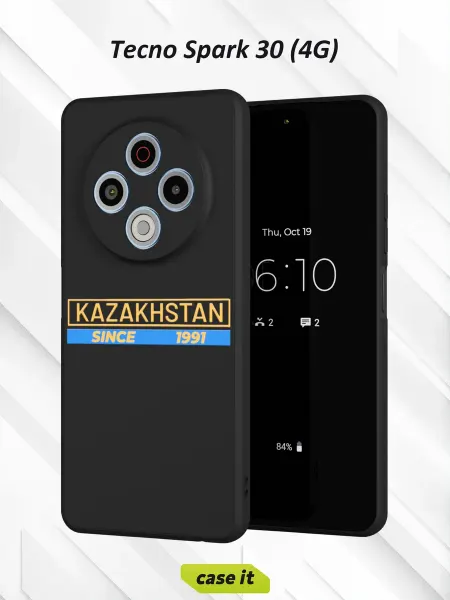 Case it Чехол на Tecno Spark 30 4Gс принтом Казахстан