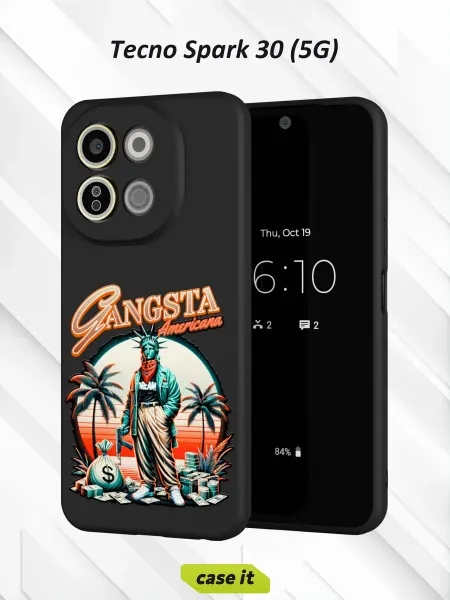 Case it Чехол на Tecno Spark 30 5Gс принтом American gangster
