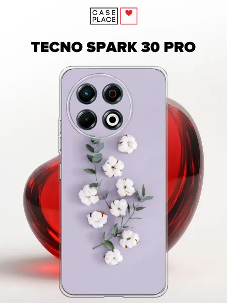 TECNO Чехол на Spark 30 Pro с цветочками