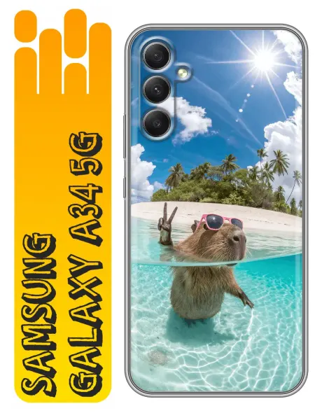 360skin Чехол на Samsung Galaxy A34 Капибара прикол