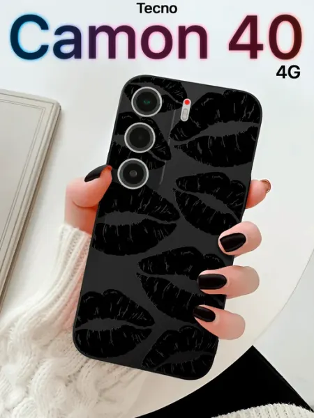 Bloom Чехол для Tecno Camon 40 с принтом Губы