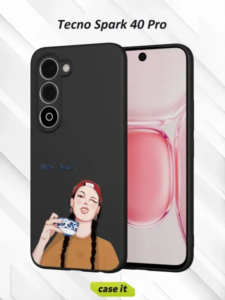 Case it Чехол на Tecno Spark 40 Proс принтом Kazakh Girls