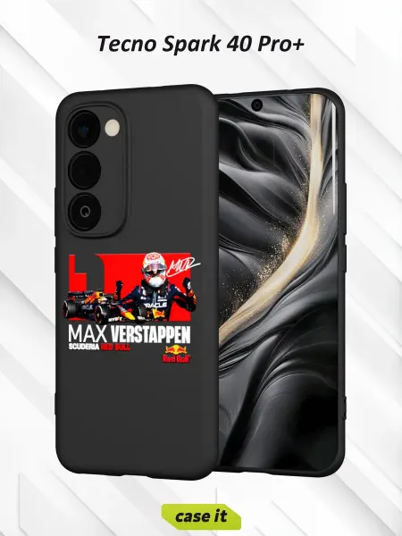Case it Чехол на Tecno Spark 40 Pro+с принтом Max Verstappen