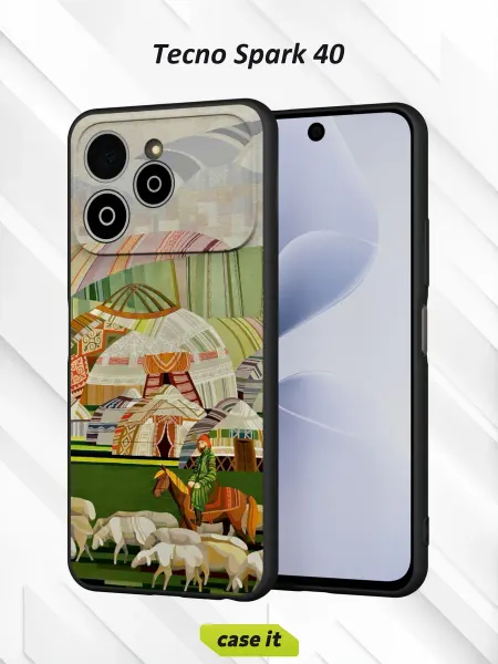 Case it Чехол на Tecno Spark 40с принтом Степные истории