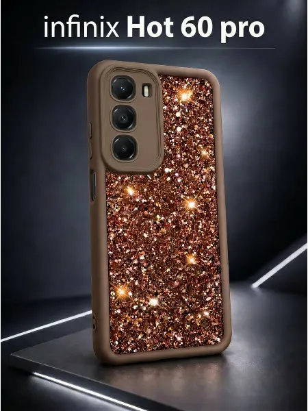 ЧЕХОЛБЕРИ Чехол на Infinix Hot 60 Pro защитный с блёстками