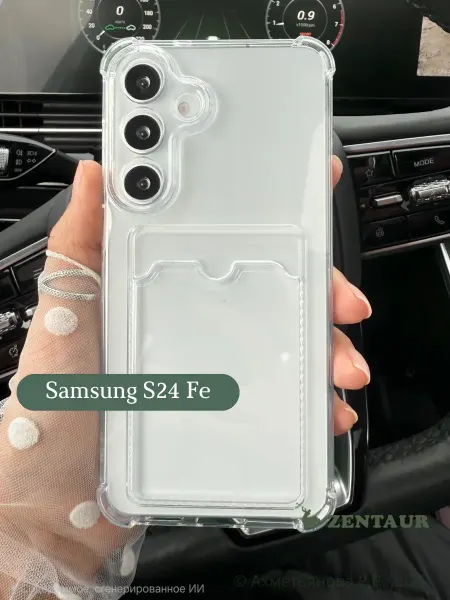 ZENTAUR Чехол на Samsung S24 Fe с карманом для карт