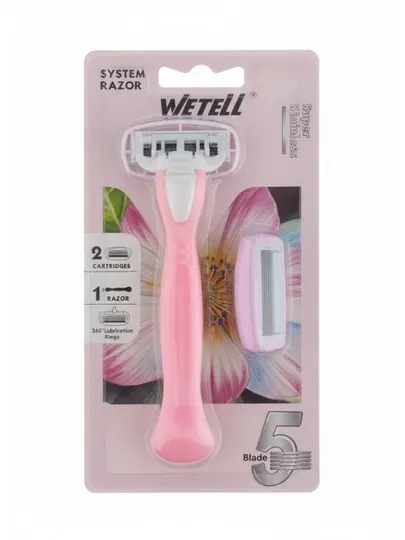Женская бритва WETELL System Razor, 5 лезвий + 2 кассеты