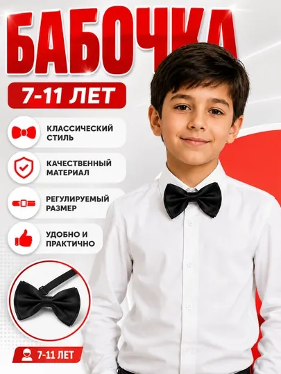 Детская бабочка, регулируемая, классическая