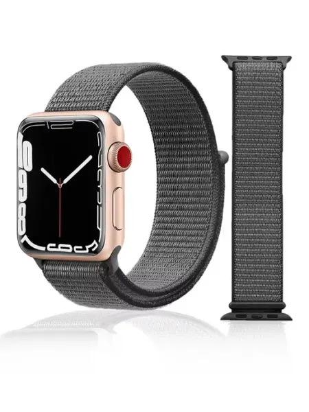 AKS Sale Ремешок для Apple Watch 38 40 41 mm нейлоновый на липучке