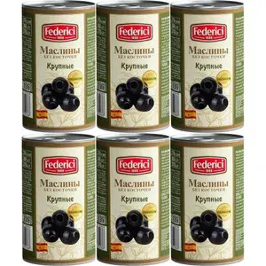 Federici Маслины крупные без косточки 350 г, 2 шт