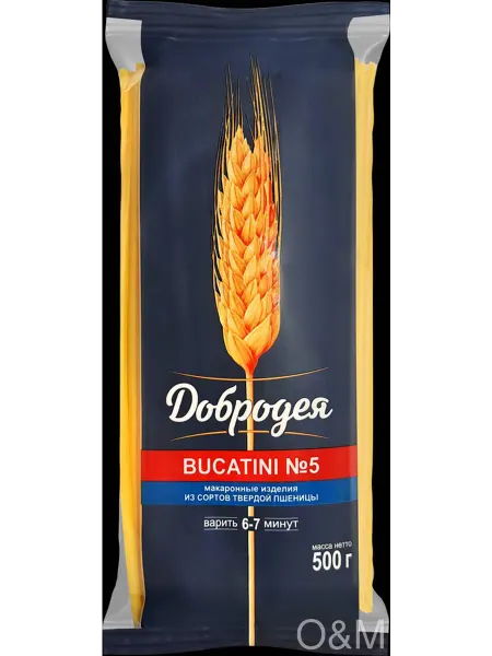Макароны ДОБРОДЕЯ Bucatini №5, группа А высший сорт, 3шт