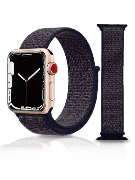 WaveDevices Ремешок для Apple Watch 38 40 41 mm нейлоновый на липучке