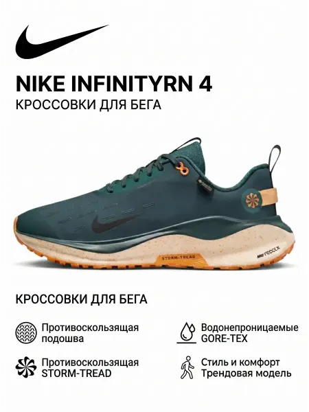 Nike кроссовки-InfinityRN 4 GTX-Победа над дождем и грязью
