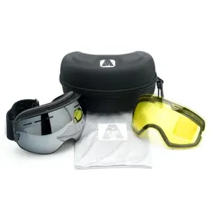 ANDAVI Комплект (4 в 1) очки горнолыжные Element, Black Satin