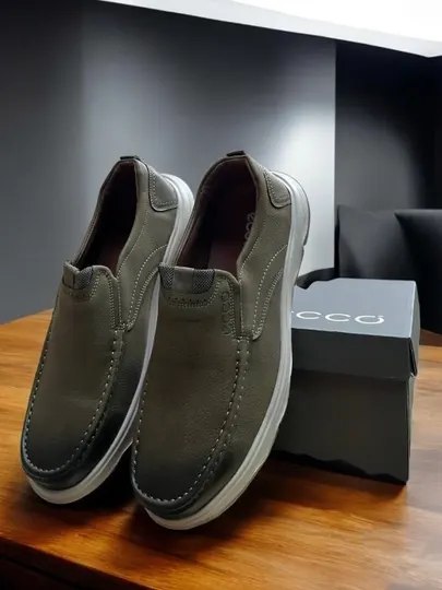 Мокасины мужские ECCO, весенние - летние, кожаные, размеры 39 - 44
