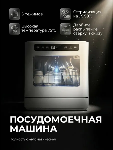 Мини посудомоечная машина настольная43*39*46