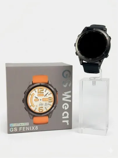 Смарт-часы GS FENIX 8 — AMOLED-экран, GPS водонепроницаемость (IP68/3ATM) спортивный режим