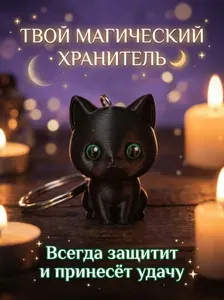 Брелок в виде котёнка на ключи. Женский милый котик 3D аксессуар на сумку или ключи. Детский: для девочек на рюкзак