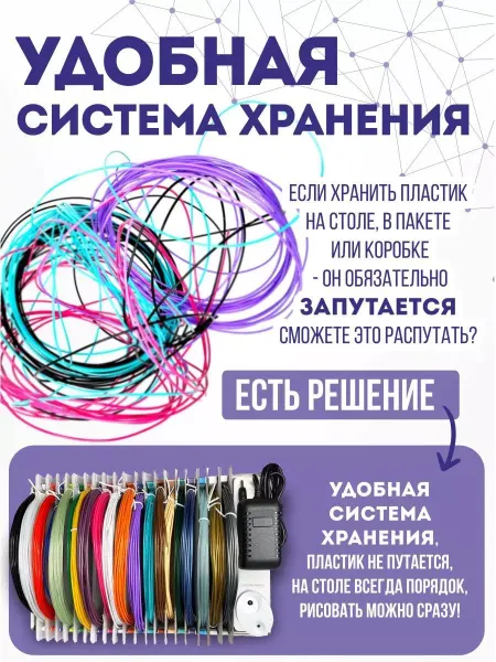 3D pens 3Д ручка с набором пластика и трафаретами