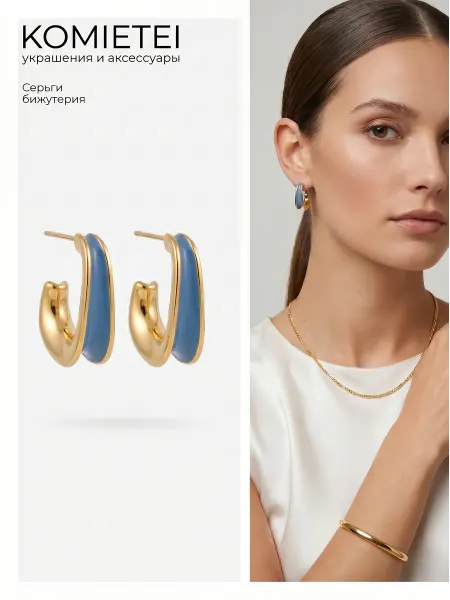 Comeete jewelry Серьги бижутерия
