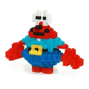3D Конструктор MAGIC BLOCKS: Мистер Крабс / Губка Боб, фигурка из мини-блоков / 559 деталей