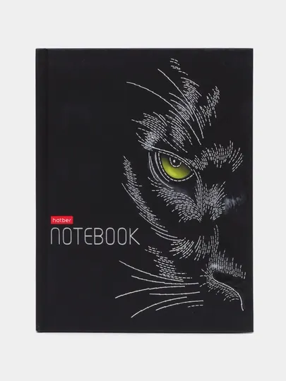 Бизнес-блокнот Hatber Black Cat 80ББ5лофлВ130991, А5ф, 3D фольга, 3D лак, 80 листов