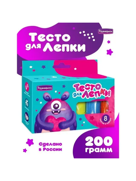 Многоцветное тесто для лепки, 200 г