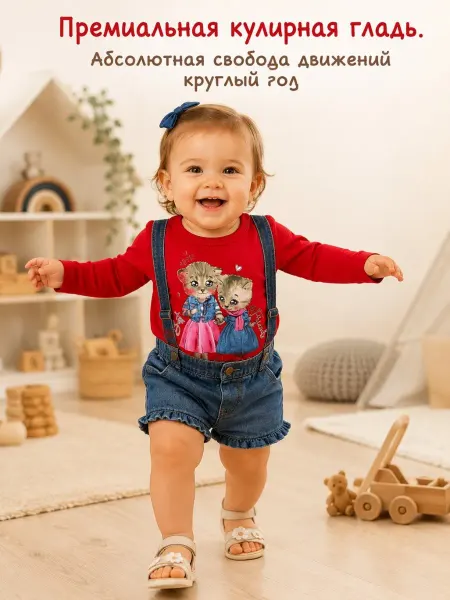Amour kids Лонгслив для девочки хлопковый кофточка детская