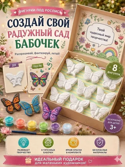 Гипсовые фигурки для рисования, 3D-фигурки, роспись по гипсу