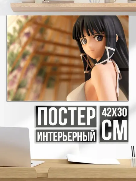 Плакат постер Аниме девушка в платье