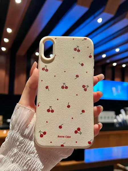Чехол О'кейси, для iPhone XR, с принтом, защита камеры, белый/красный